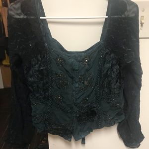 Soho teal never worn hippie shirt